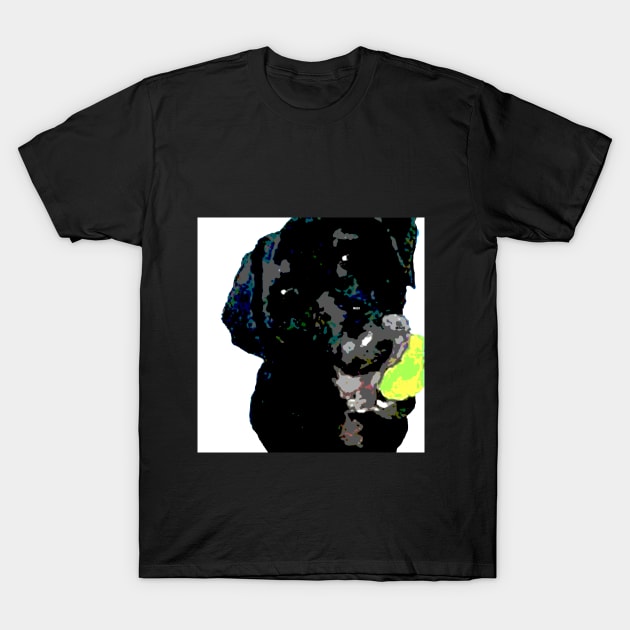 English Black Lab T-Shirt by Lil' Angel Pet Portraits